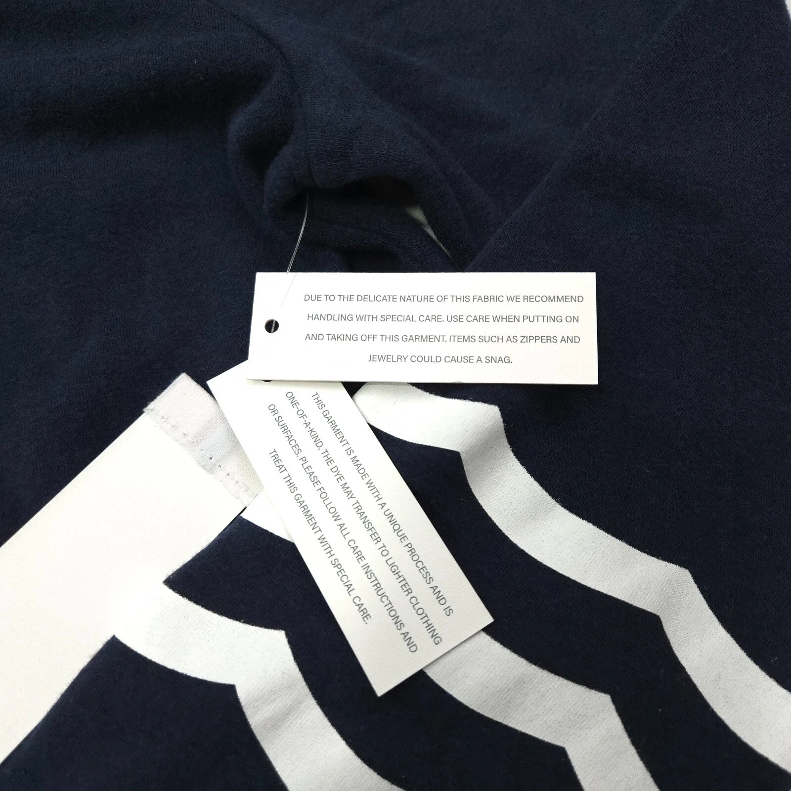 PALM ANGELS SOL ANGELES MAGLIONE FELPA CON CAPPUCCIO ZIP M BLU NAVY BIANCO WAVE STRIPE MODAL MORBIDO PILE