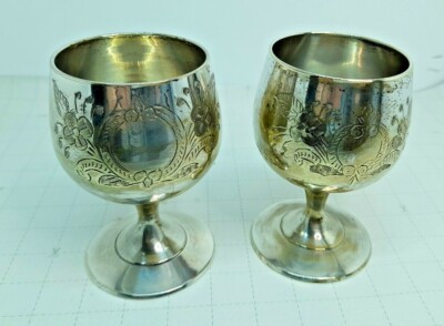 Silver Plated EPNS Goblets x VINTAGE UK - Main Image