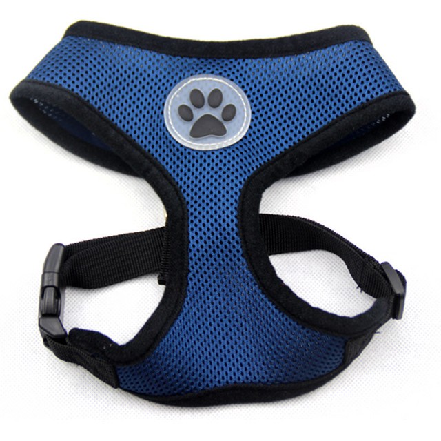 Top Paw Handsome Blue Chambray Bow Tie Comfort Dog Harness Vest XS READ
