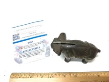 ANTIQUE A.C. WILLIAMS SMALL ELEPHANT CAST IRON COIN BANK NICE SHAPE
