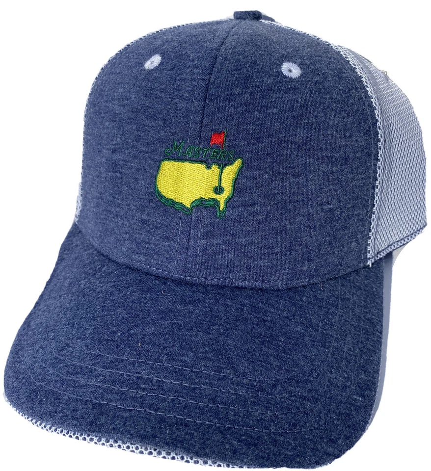 2025 MASTERS HEATHERED NAVY PERFORMANCE MESH BACK HAT AUGUSTA NATIONAL GOLF NEW - Imagem 4 de 4