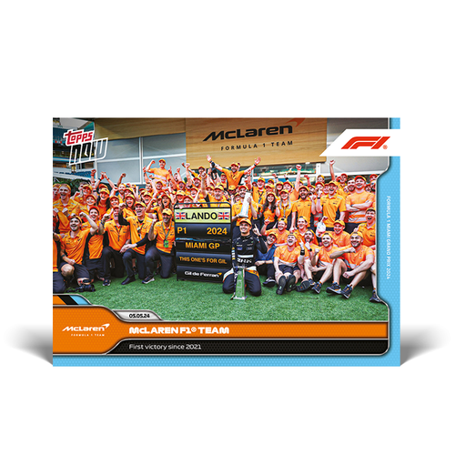 Lando Norris McLaren 2024 Topps Now Formula 1 F1 Card #13 1st Victory Since 2021 - Picture 1 of 2