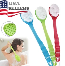 Long Handle Bath Body Brush Soft Back Shower Exfoliating Skin Scrubber Massager