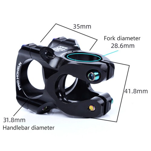 HONSUN Aluminum Alloy Bike Stem Ultralight 31.8MM MTB Road Bike CNC Vacuum Stem - Picture 3 of 17