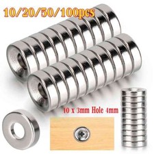 10-100Pcs Strong Countersunk Ring Magnets 10 3mm Rare Earth Neodymium 4mm Hole