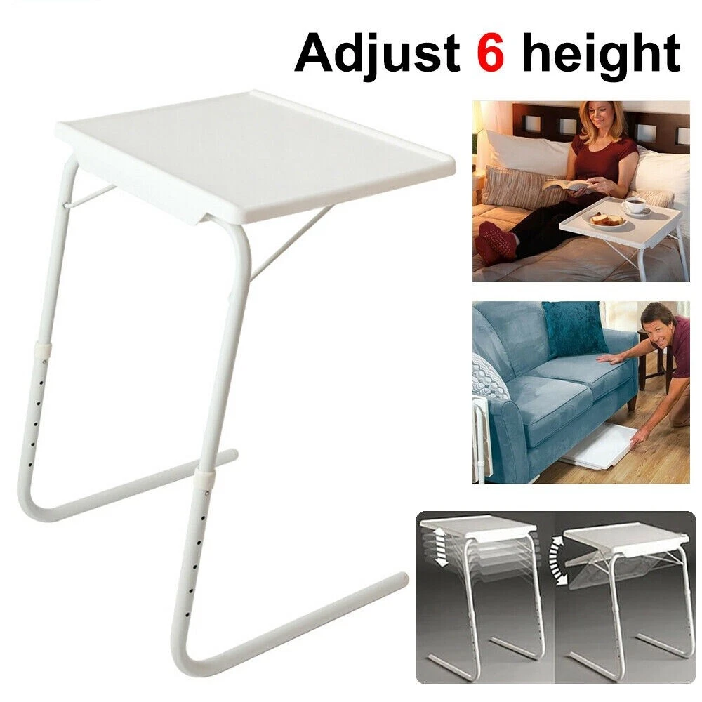 New Portable Folding Table TV Adjustable Coffee Laptop Desk Dinner