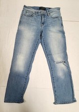 Lucky Brand Women's Jeans 2/26 Distressed Low-Rise Light Denim