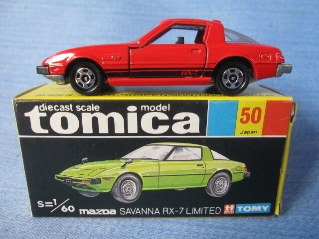 Tomica Black Box Mazda Savannah RX-7 Mini Car Red 1/60 Toy Takara