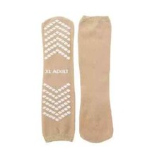 3 PAIRS Slipper Socks McKesson Size XL / XLarge Tan / Beige Above the Ankle