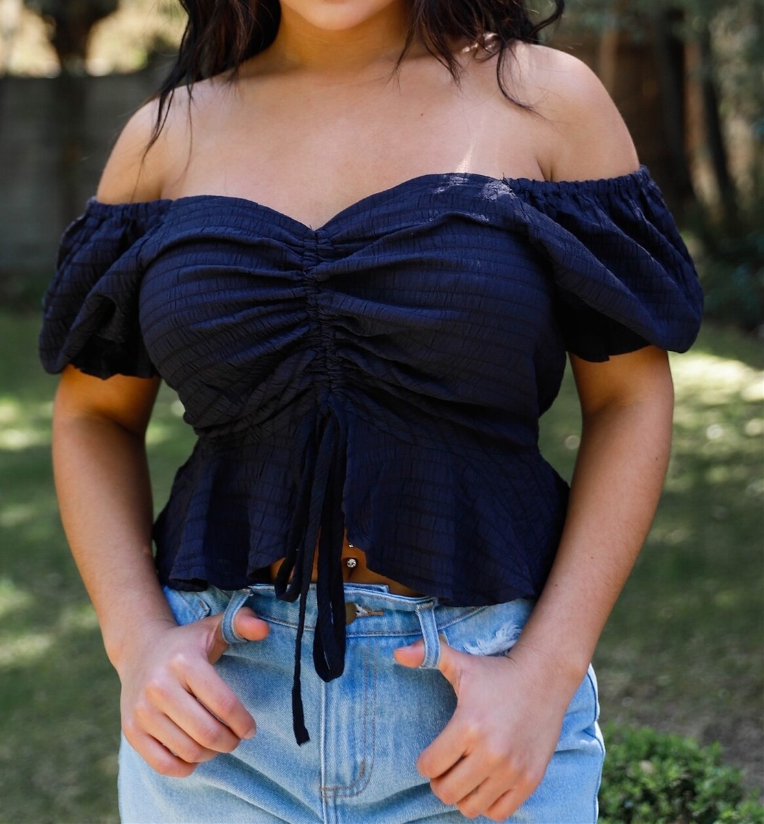 ruffle top blouse
