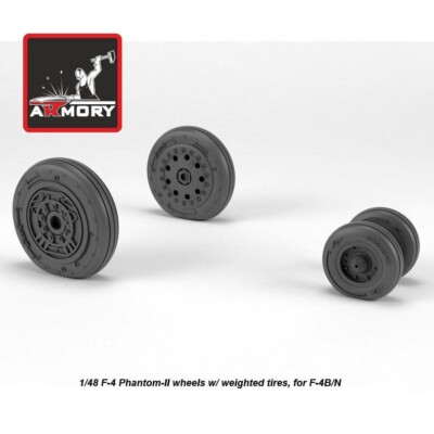 Armory Models AR AW48323 Scale 1/48 F4 Phantom-II wheels w/ weighted tires early