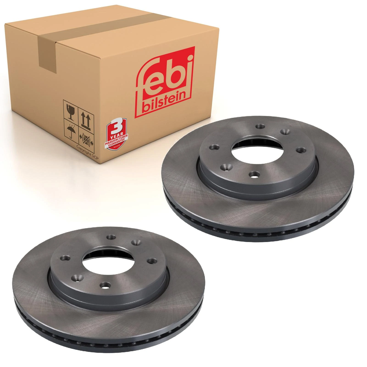 re Pair of Brake Disc Fits KIA OE 517122D300 Febi 108449 | eBay UK