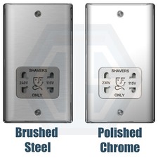 BG Nexus Brushed Chrome Polished Chrome Switches Sockets Full Range Satin Steel