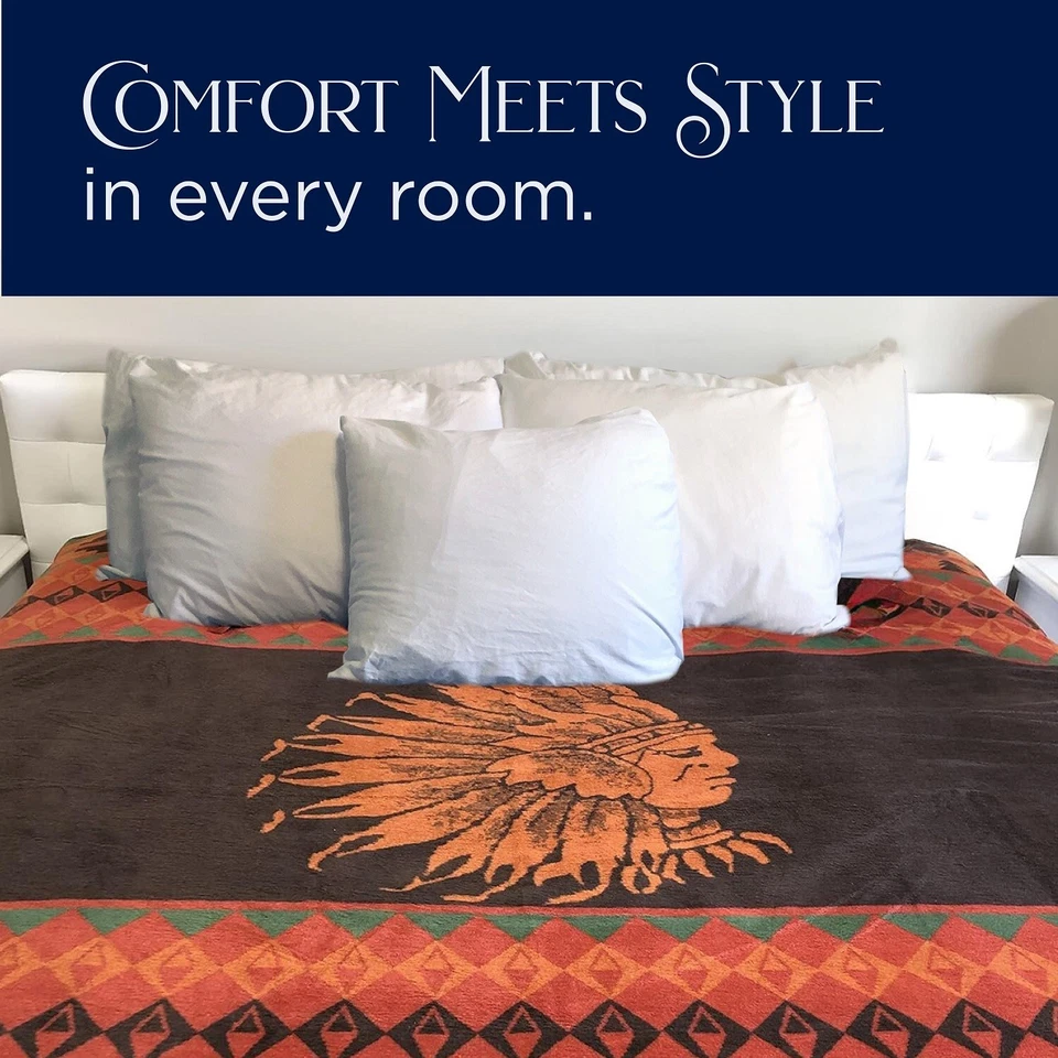 Manta Beacon Southwestern Chief Henry diseño nativo americano tiro premium Foto 3 de 4