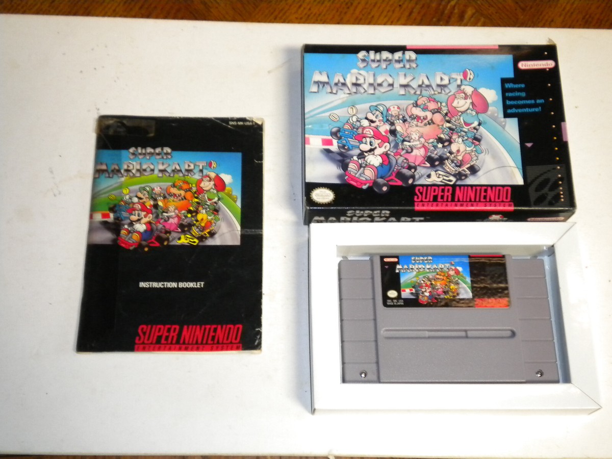 SUPER MARIO KART SNES SUPER NINTENDO COMPLETE