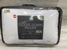 Hotel Collection European White Goose Down Firm Support Queen Pillow New