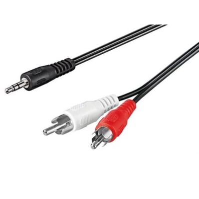 Audio Adapterkabel Klinke Cinch Kabel AUX 3.5 mm 0.5m Kopfhörer Klinkenkabel RCA