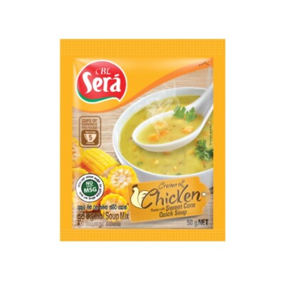 SOUP CREAM OF CHICKEN FLAVOR WITH SWEET CORN Quick Instant Soup , Free Delivery