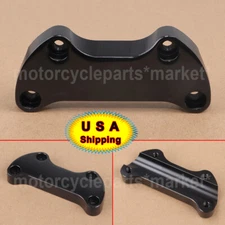 Black 1" Handlebar Riser Top Clamp Cover For Harley Dyna Fatboy Electra Glide