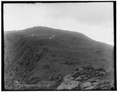 Train ascending, Mt Washington Ry, White Mountains c1900 OLD PHOTO