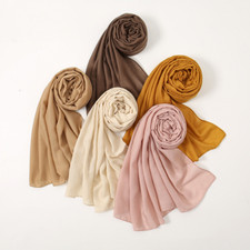 Women Soft Linen Cotton Long Wide Scarf Shawl Ladies Thin Head Neck Stole Wrap