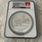 PF70 UCAM 2015 Canada 125 Dollars Whooping Crane 1/2 Kilo Silver FDOI NGC *3537