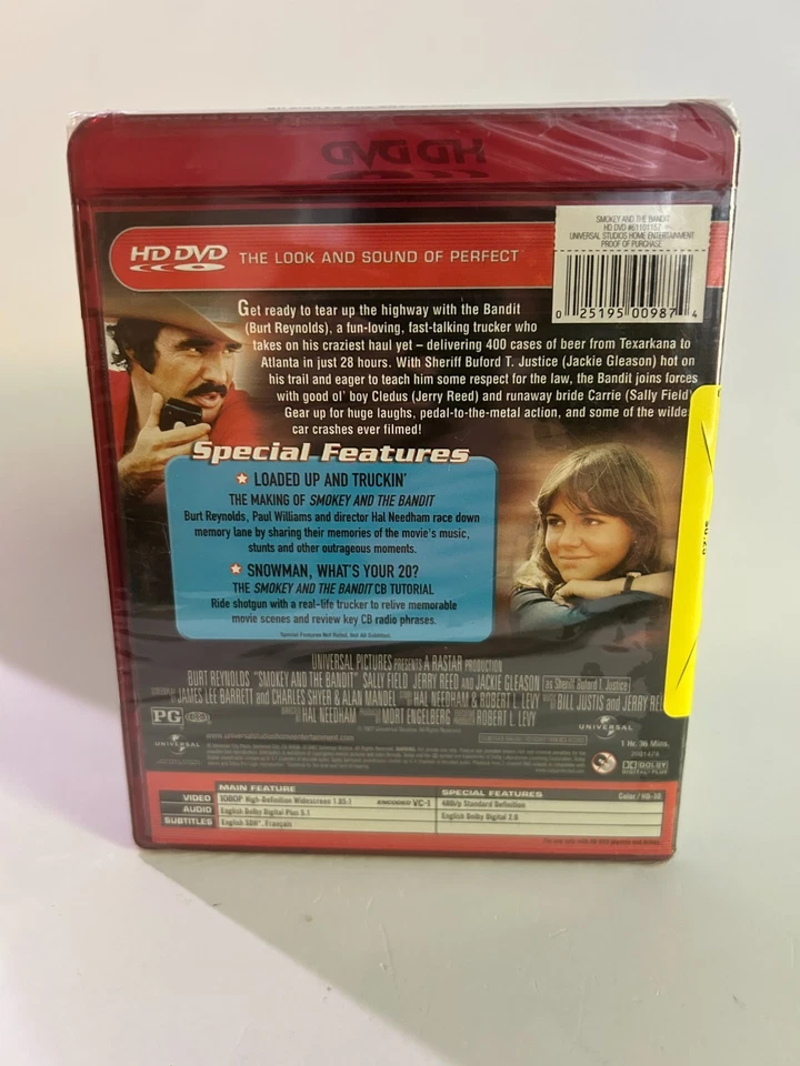 NEW Smokey and the Bandit (HD-DVD MOVIE Burt Reynolds 1977 Sally Field HIGH DEF - Image 2 of 2