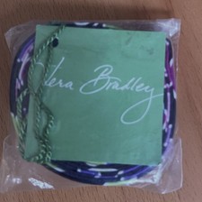 Vera Bradley LANYARD in PURPLE PUNCH retired w Key Ring and Lobster Clasp NWT