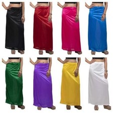 Women Indian Petticoat Sari Satin silk Underskirt Readymade Inskirt Innerwear