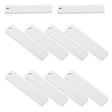 10 Pcs Engravable Keychains Metal Tags for Engraving Blank Keyrings