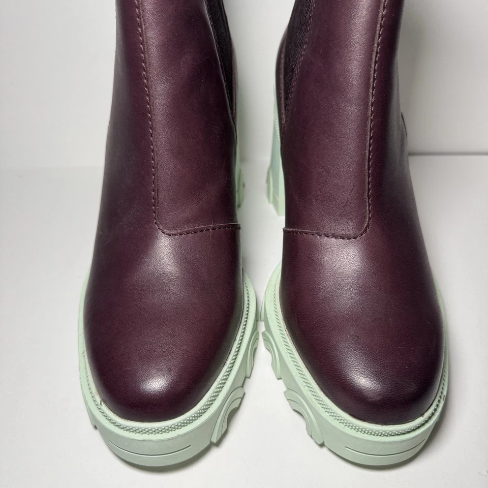 Sorel Brex Waterproof Leather High-Heel Chelsea Boots Cinder Women’s 7 New - Image 4 of 4