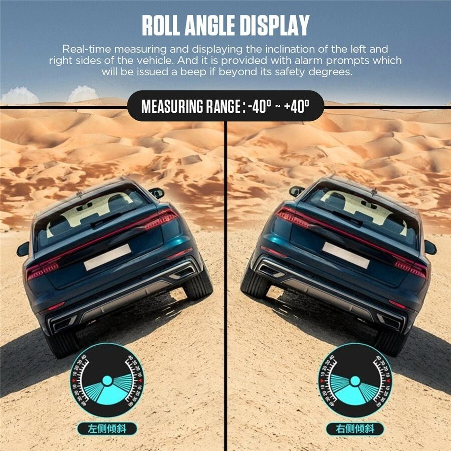 Digital Inclinometer Slope Meter Gauge Gradient Tilt Indicator For Off Road Car Foto 4 de 4