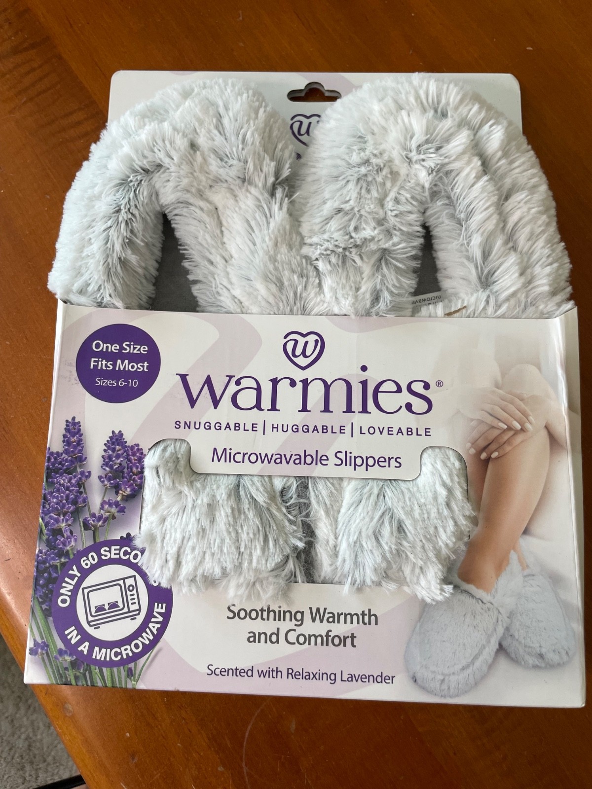 APL Warmies® FW SLI MG Pantofole da donna grigio marshmallow a microonde 6 10 Stati Uniti