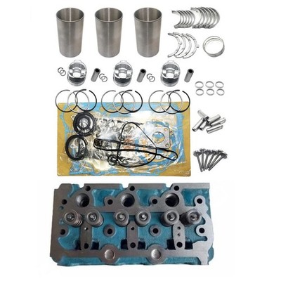 D950 Engine Rebuild Kit+Cylinder Head For Kubota B1750D B1750E B1750HST-D