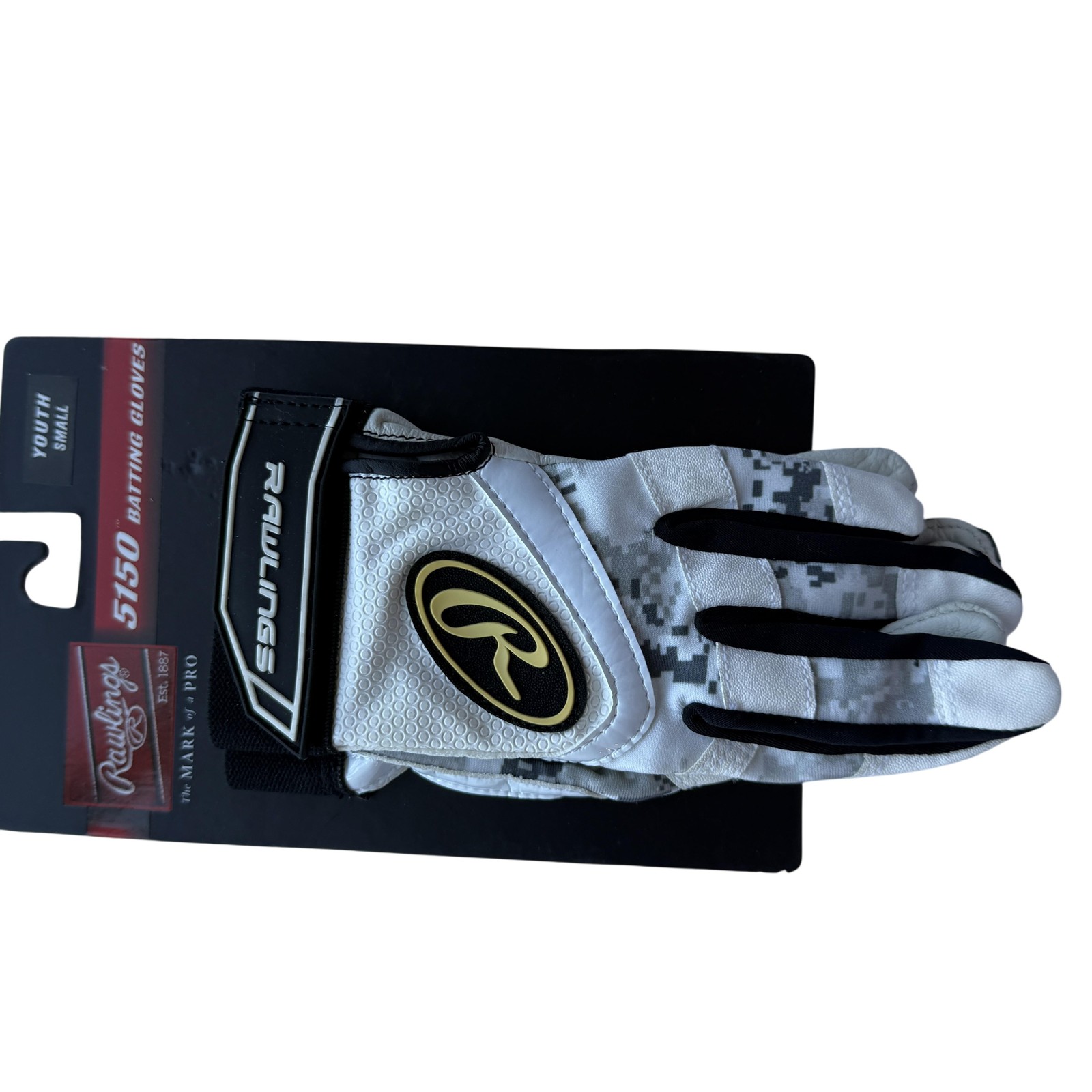 S Youth Small White Camo Goatskin Pair