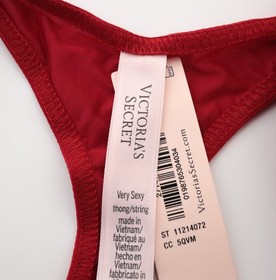 3 Victoria's Secret Very Sexy Satin Logo Shine Strap Thong Panty LOT XS S M L