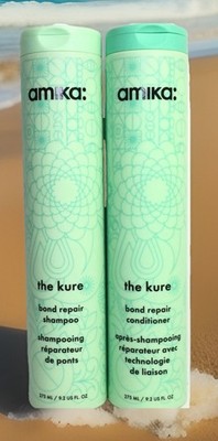 (2 PACK) Amika The Kure Bond Repair Duo Set (Shampoo & Conditioner), 9.2 oz