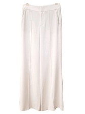 Alice + Olivia Classic Wide-Leg High-Waist White Sz 10 Pants NWOT 36” Inseam