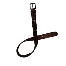 GAP Genuine Leather Braided Belt Brown XS