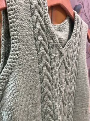 Stunning handmade Knitted sweater, 21-inch long, crafted for 10-11-year-old Boy