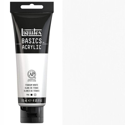 Liquitex Basics Titanium White Acrylic - 118 ml Tube