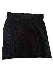 Woman’s Ribbed Knitted Mini Skirt Elasticated Waist