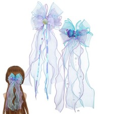 2 Pcs Mermaid Hair Accessories Shell Jaw Clip Girls Styling Clamp Cloth