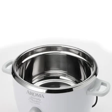 AROMA Simply Stainless 6-Cup Rice Cooker-ARC-753SG