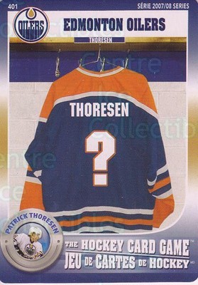 2007-08 Edmonton Oilers Hockey Card Game #401 Patrick Thoresen
