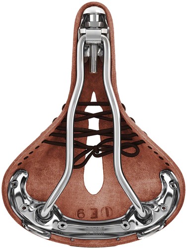 Brooks B17 Carved Saddle - Antique Brown 175mm Width Leather Steel Rails - Picture 3 of 4
