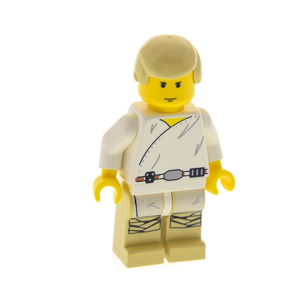 1x Lego Minifigure Star Wars Luke Skywalker White Beige Tatooine 4501 SW0021
