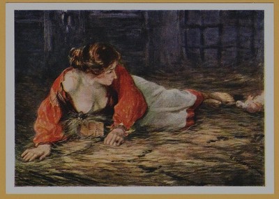 1964 Kasatkin Serf Actress Disgrace Russian Art Painting USSR Vintage Postcard