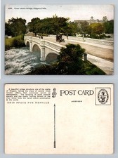 Niagara Falls, NY-New York, Goat Island Bridge Scenic River Vintage Postcard
