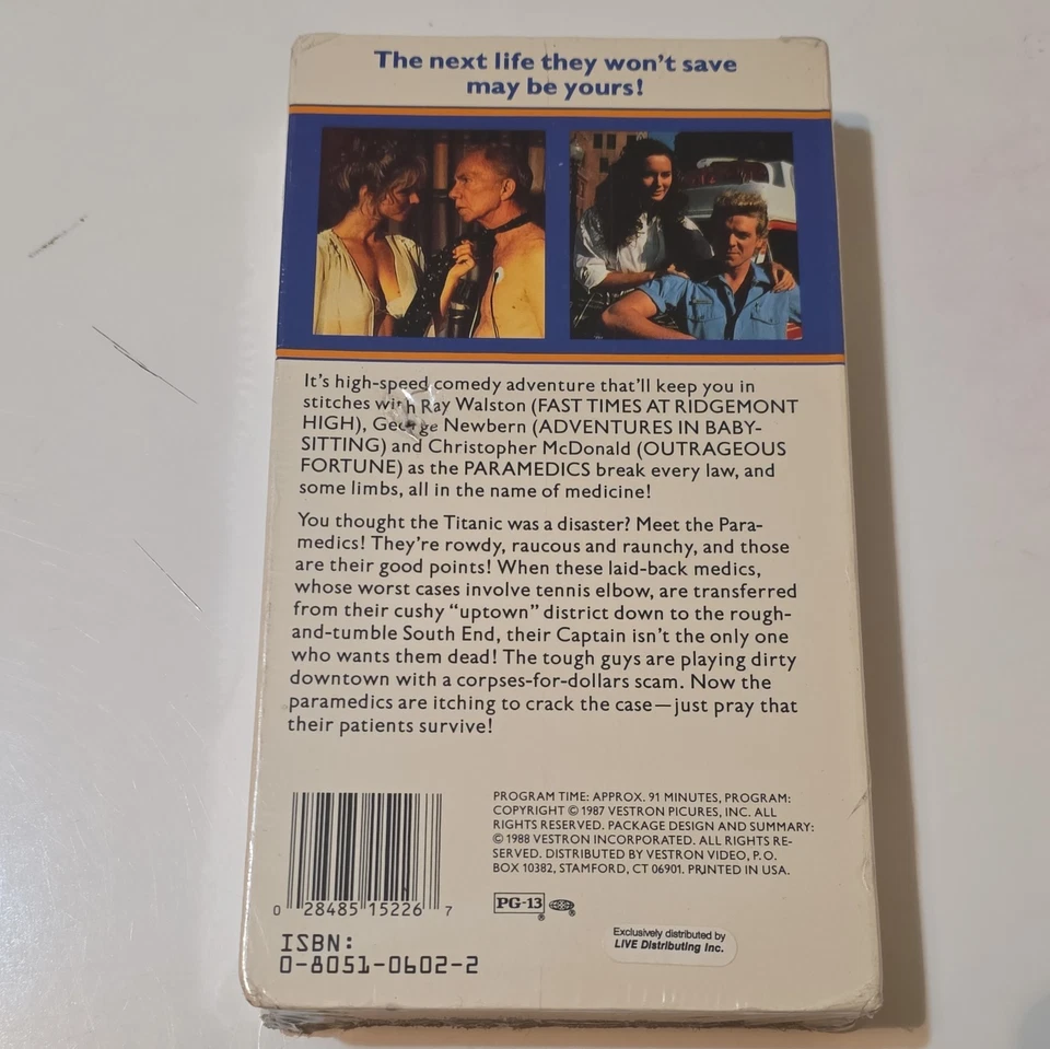 Paramedics VHS (1988) Screwball Teen Comedy Chris McDonald Vestron Video New - Image 2 of 4